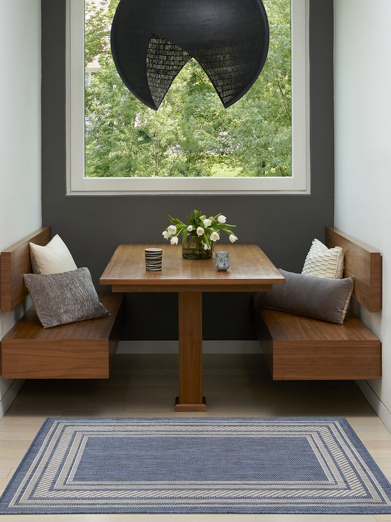 Horizon Indoor/Outdoor HOZ03 Denim 3' x 5' Rug