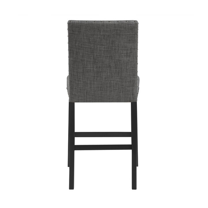 Modern Upholstered Bar Stools Set of 2