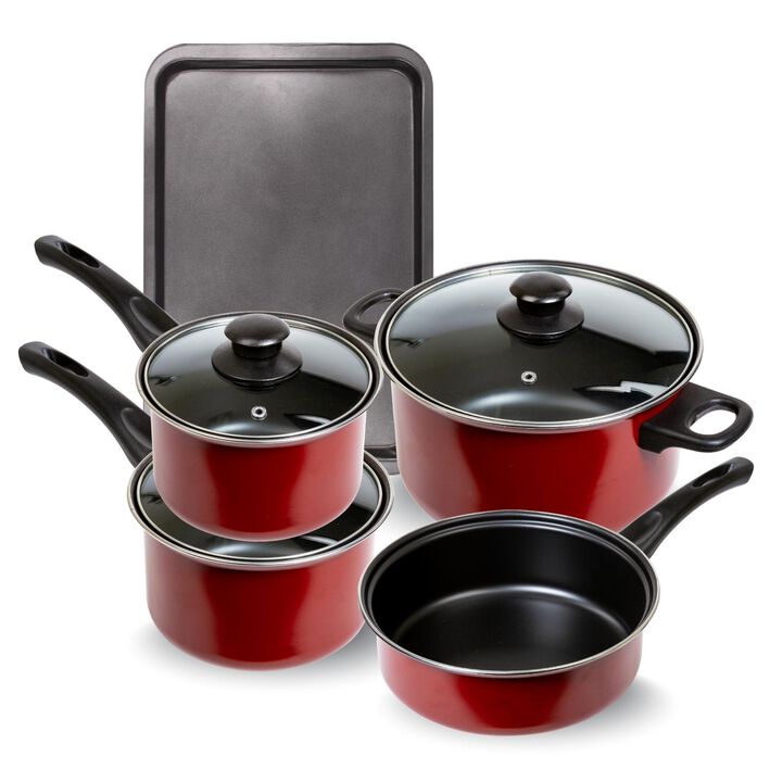 8-Piece Non-Stick Carbon Steel Cookware Set with Cookie Sheet