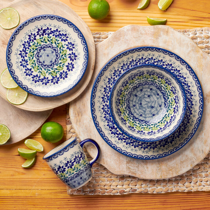 Blue Rose Polish Pottery Sunshine Grotto Cereal/Soup Bowl