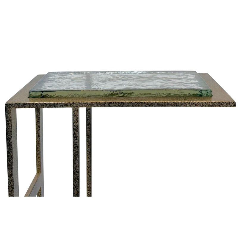 Carolina Chair & Table Castella C-End Table - Antique Brass