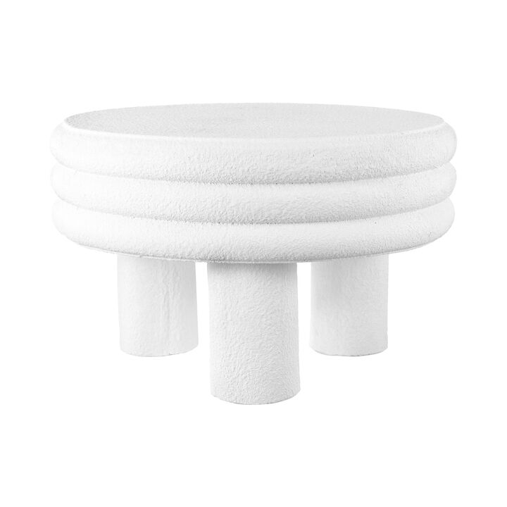 Rashida Contemporary Minimalist Curvy Low Indoor/Outdoor Accent Table