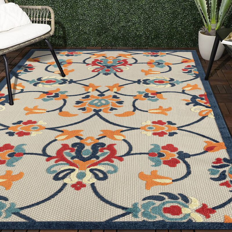 LR Home Copa Cabana Durable Performance Area Rug Outdoor image number 2