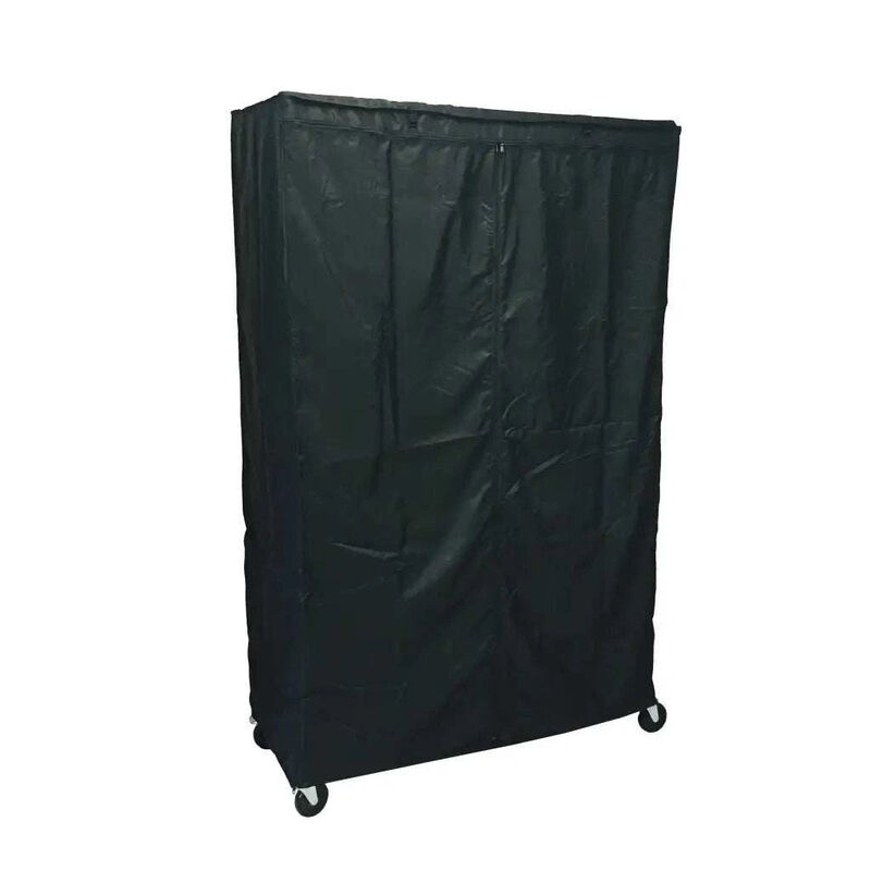 Storage Shelving Unit Cover, fits racks 36"W x 18"D x 72"H in Black