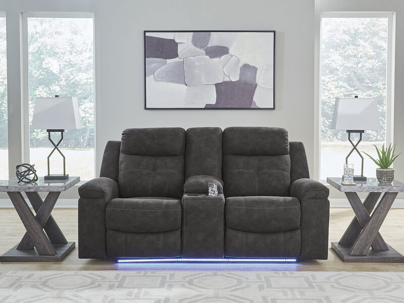 Brysonview Reclining Loveseat with Console image number 2