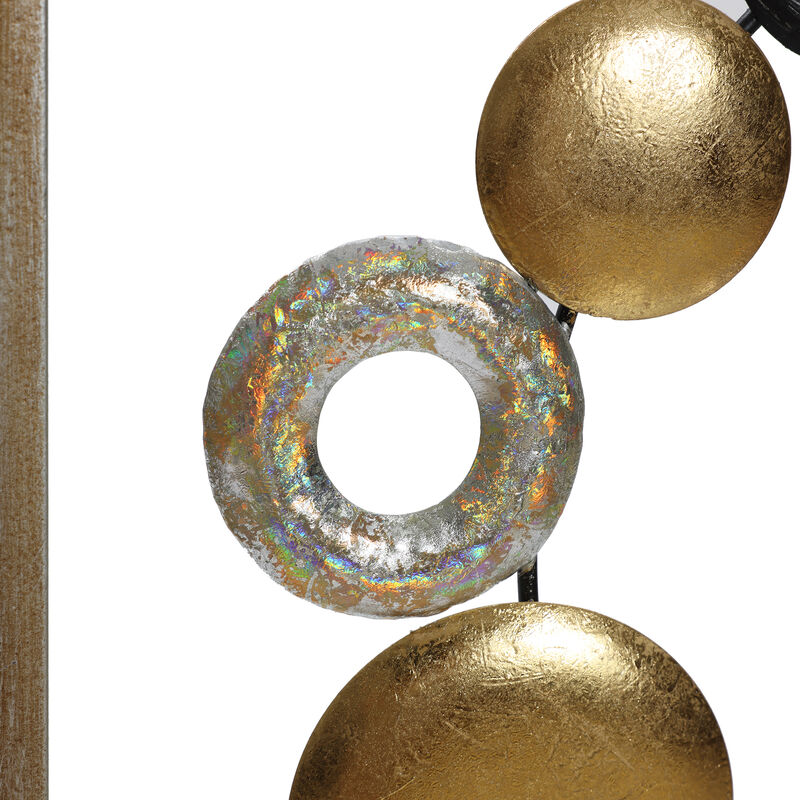 36" Orbis Abstract Metal Wall Art Decor 2PC Set image number 4