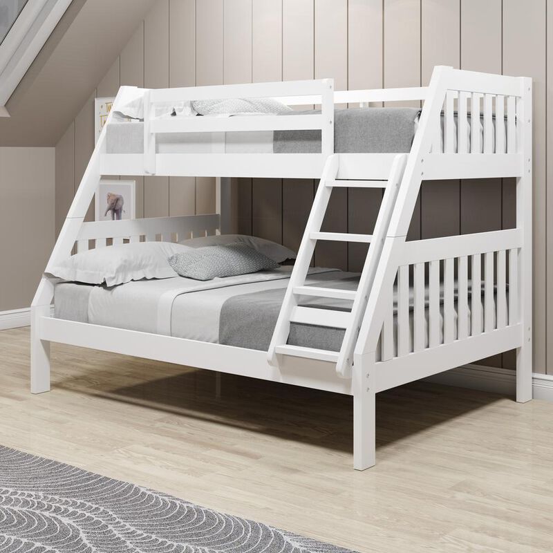 Donco Kids Twin/Full Mission Bunk Bed White