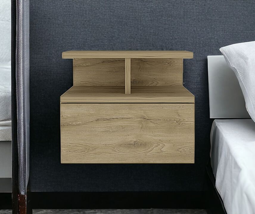 Compact Faux Wood Nightstand &ndash; Single Drawer For Bedroom