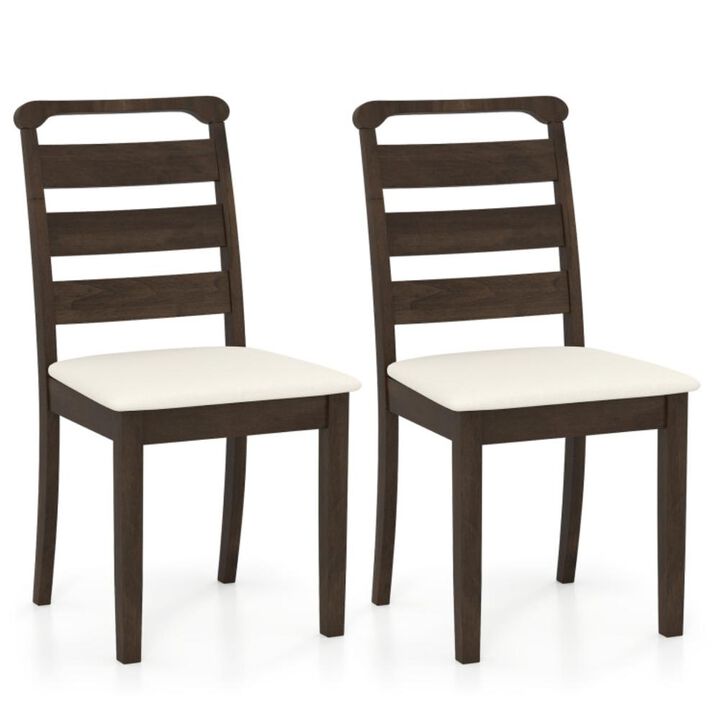Hivvago Polyester Upholstered Wooden Dining Chair Set of 2