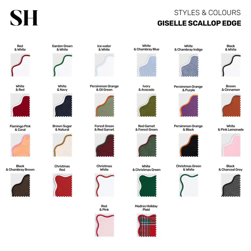 Linen Placemats - Giselle Scallop Edge image number 3