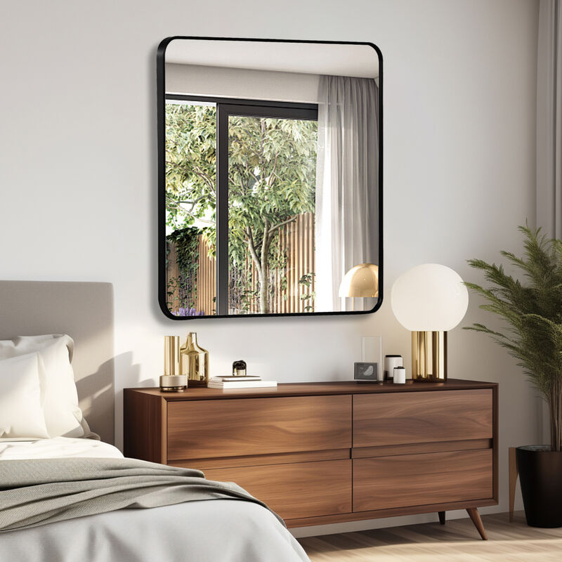 ELEMENT ACE Large Square Wall Mirror with Anti-Rust Aluminum Frame image number 3