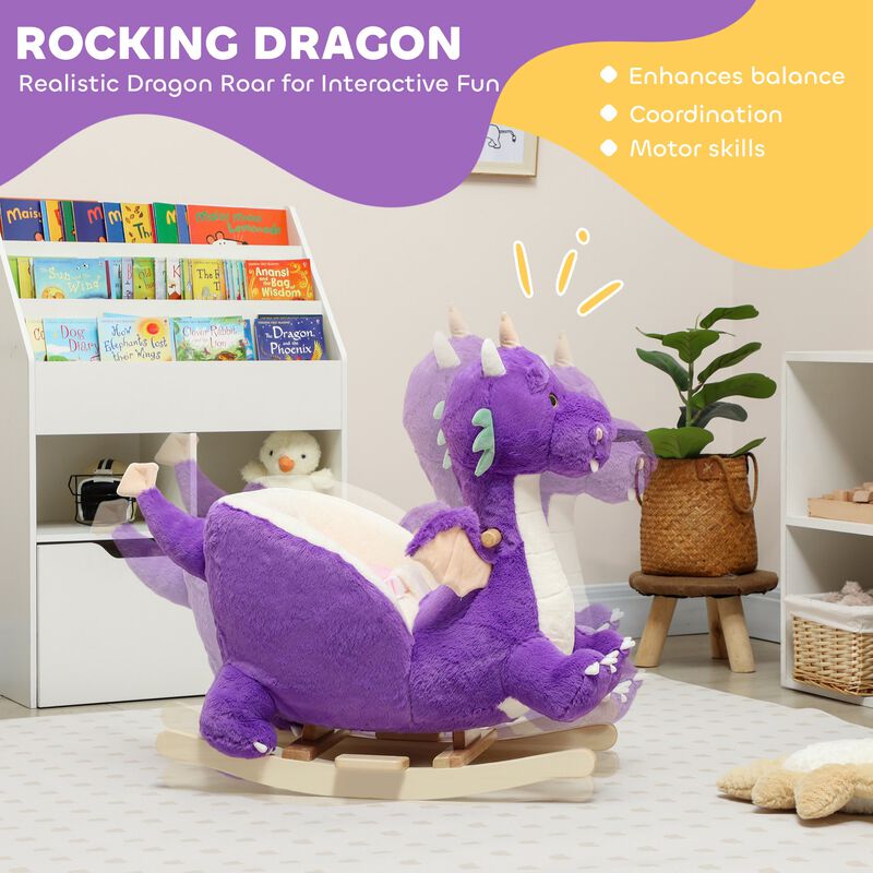 BreeBe Toddler Dragon Rocking Ride-On with Safety Belt image number 3