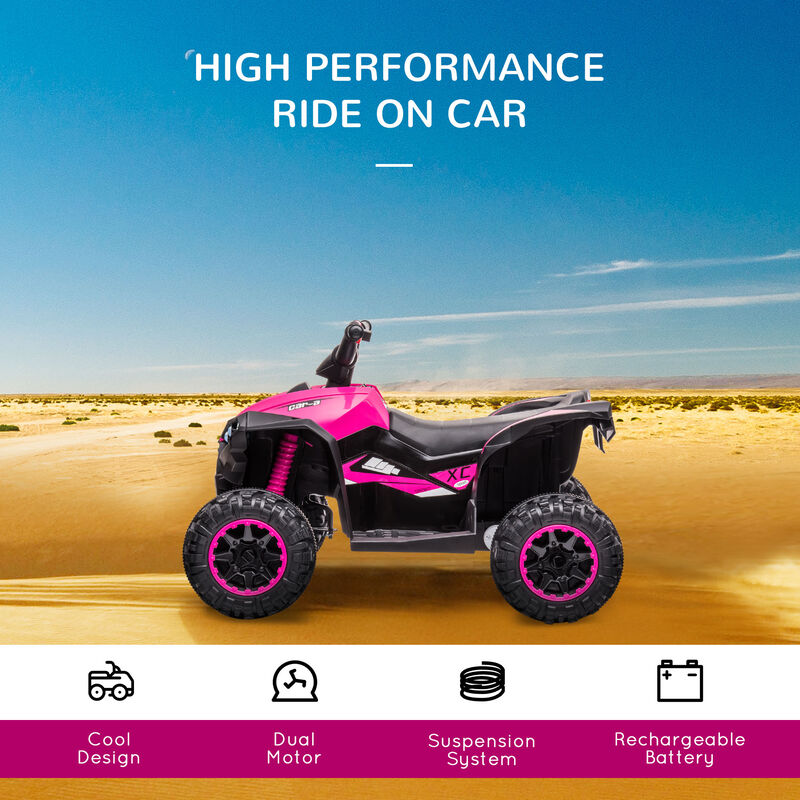 BreeBe Kids Battery Powered ATV Quad with Forward and Reverse image number 3