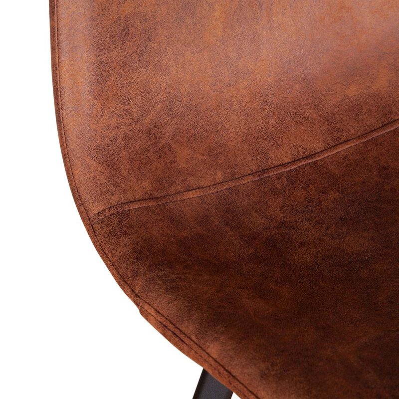 World Interiors Hudson Bar Chair in Trapper Brown Microfiber image number 6