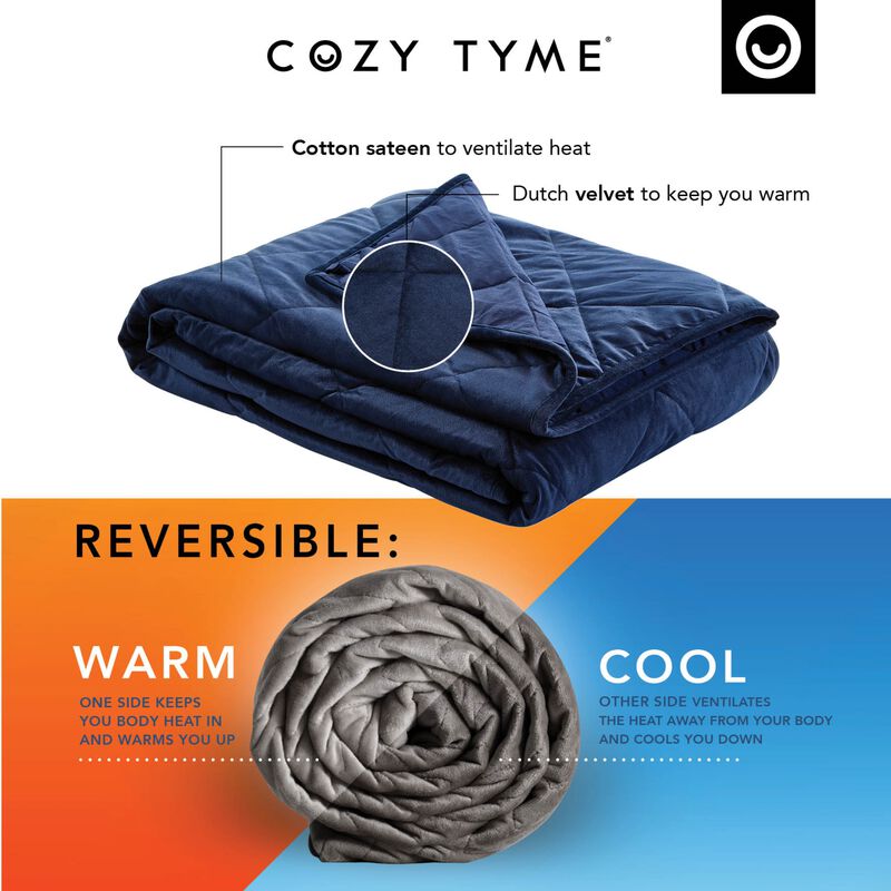 Cozy Tyme Hamidi 2 in 1 Warm & Cool Weighted Blanket 6 Pound 41"x60"
