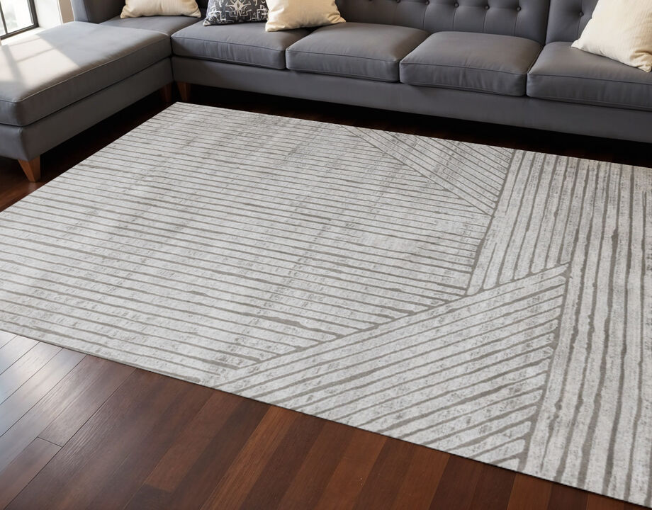 HomeRoots Striped Area Rug