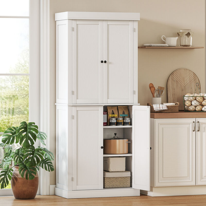 Hivvago Tall Kitchen Pantry Cabinet with Adjustable Shelves image number 1