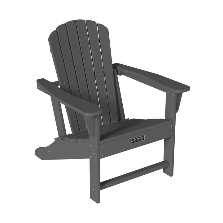 6 back panel fixed Outdoor Adirondack chair faux wood appearance material, a variety of colors, widened armrests 4.7 inches, load capacity of 380 pounds