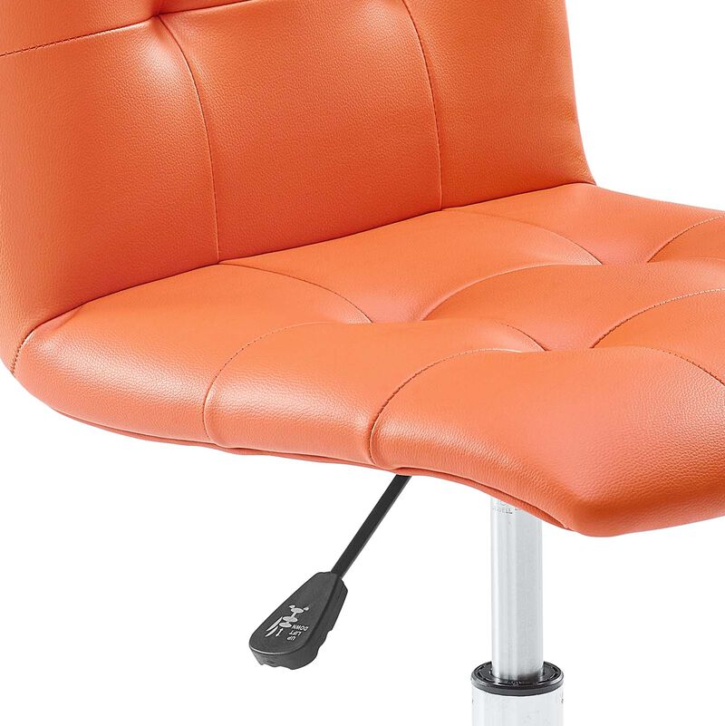 Modway Furniture - Prim Armless Mid Back Office Chair Orange image number 5