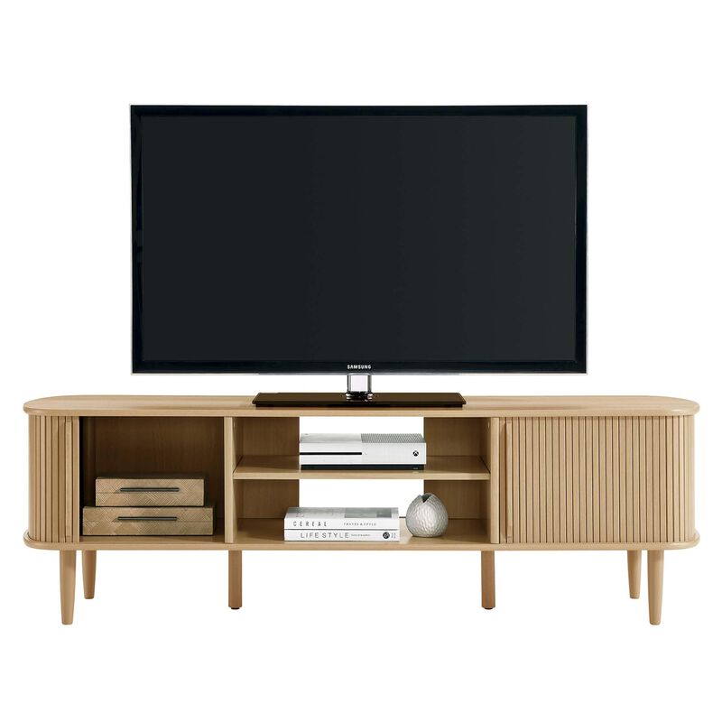 Modway EEI-6795-OAK Contour Wood, Oak, 63" TV Stand image number 7
