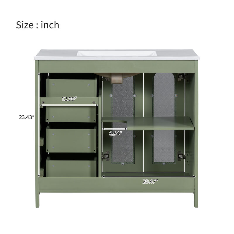 Merax Bathroom Vanity Cabinet with 2 Doors