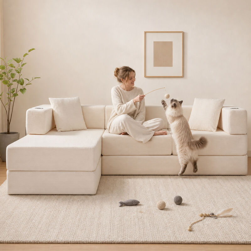 Mernri 108'' Modular Sectional Sleeper Sofa image number 8