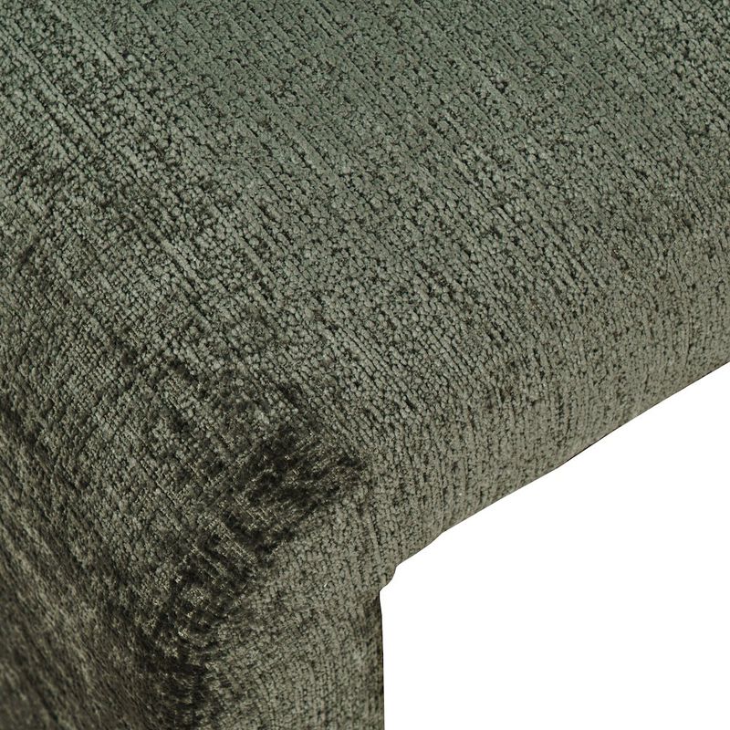 Jofran Modern Curved Upholstered Waterfall Jacquard Petite Ottoman Bench - Set of 2