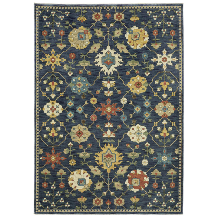 HomeRoots Oriental Area Rug With Fringe