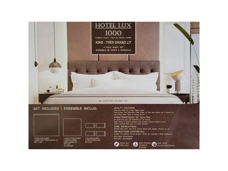 Cotton House - Hotel Lux Cotton Sheet Set, 1000 Thread Count