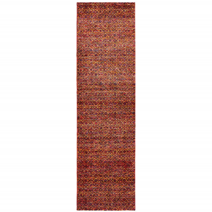 Geometric Distressed Runner Rug