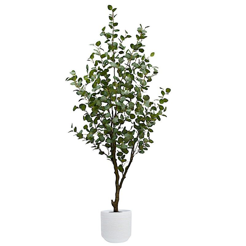 7' Artificial Eucalyptus Tree image number 9