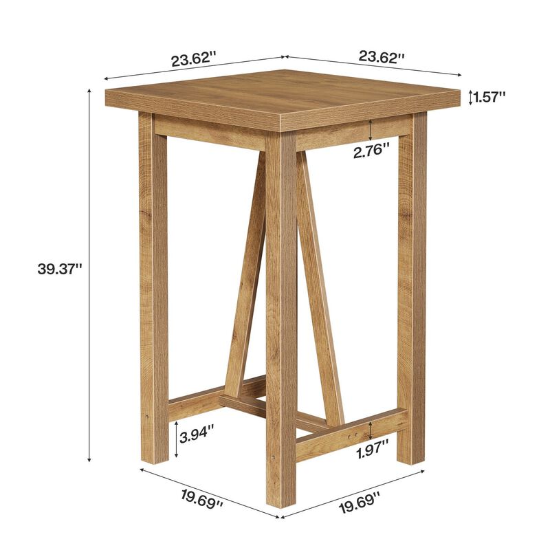 Modern Square Bar Table with Counter Height Design for Home and Dining image number 2