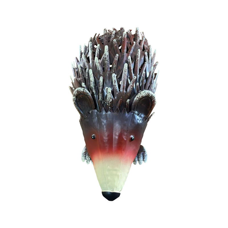 Curgla Metal Hedgehog Garden Statue Handmade Wrought image number 4