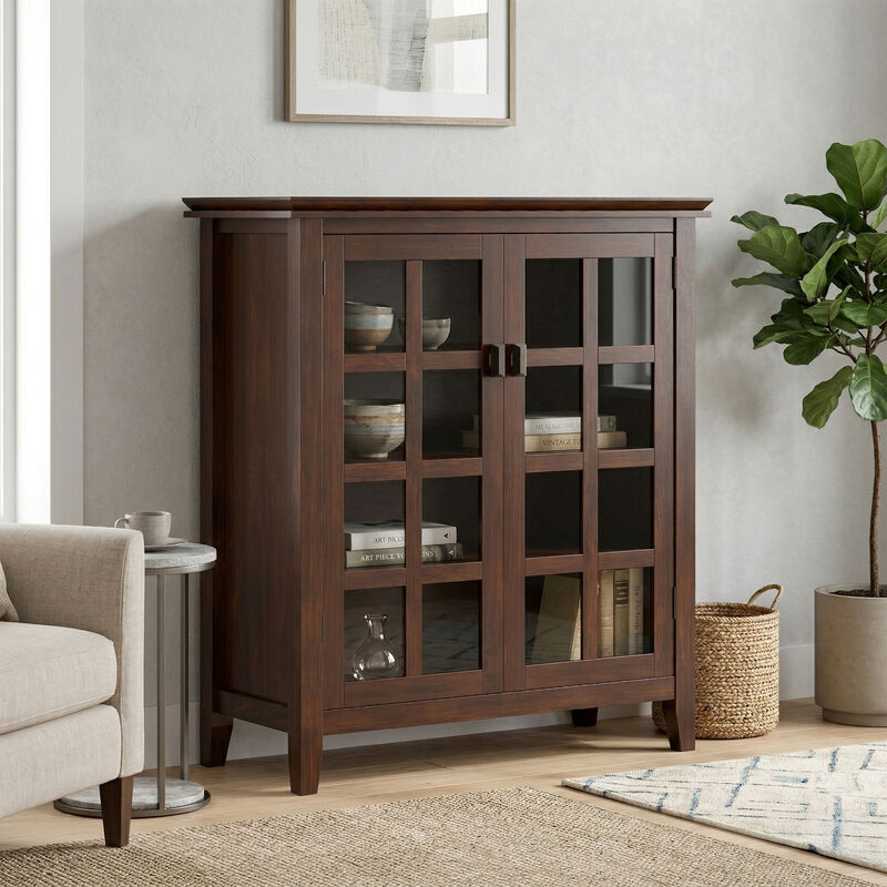 Artisan SOLID WOOD 38 inch Wide Transitional Medium Storage Cabinet in Russet Brown image number 1