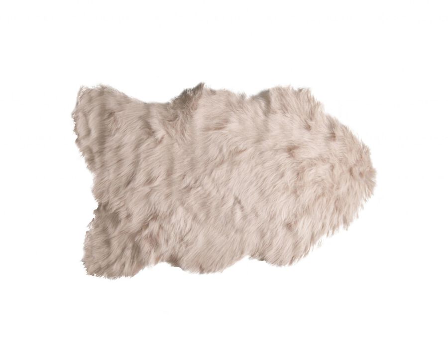 HomeRoots Faux Sheepskin Washable Area Rug