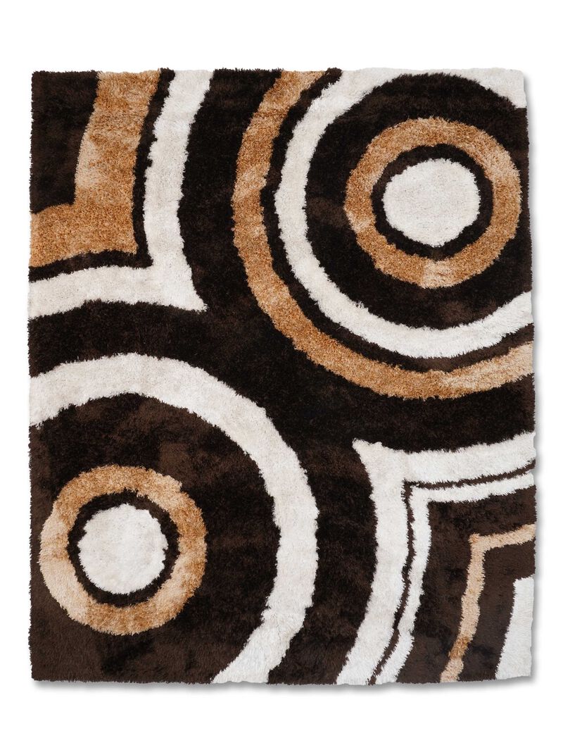 RUGSOTIC CARPETS HAND TUFTED SHAG POLYESTER ECO-FRIENDLY AREA RUGS  - Rectangle, Size, Geometric Modern Design, High Pile Thick Handmade Anti Skid Rugs for Living Room K00045 image number 0