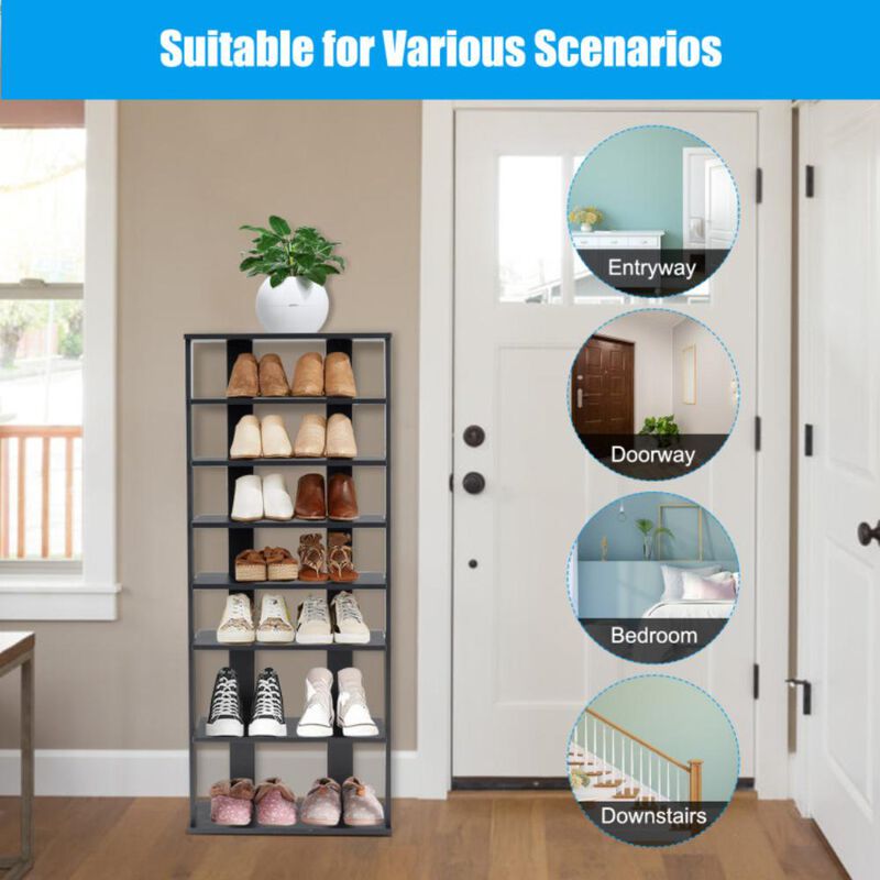 Hivvago Patented 7 Tiers Vertical Shoe Rack for Front Door