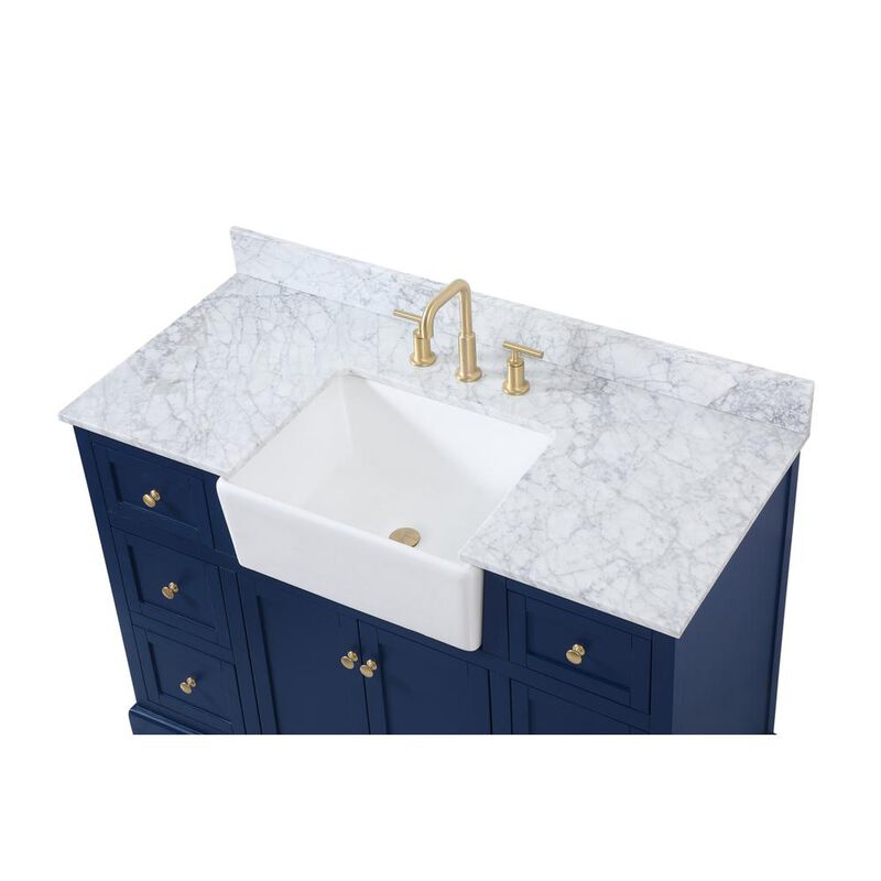 Elegant Kitchen and Bath 48 inch Single bathroom vanity in blue