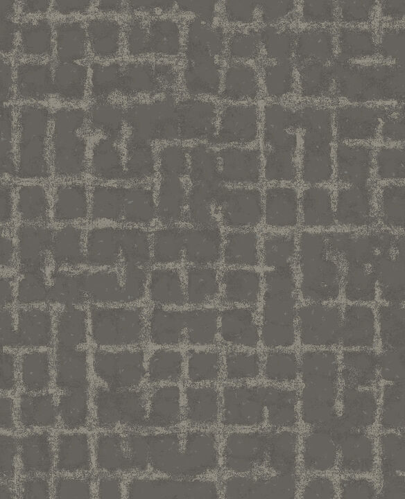 Shea Charcoal Distressed Geometric Wallpaper (Set of 2)