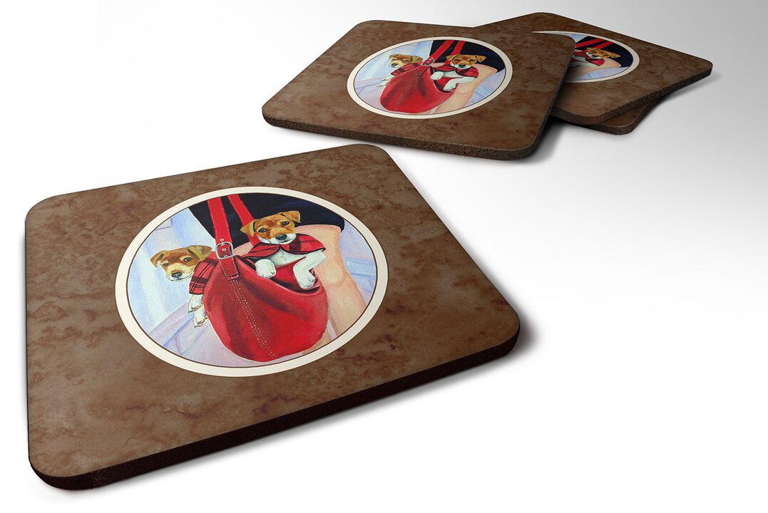 Caroline's Treasures 7251FC Jack Russell Terrier Foam Coasters (Set of 4), 3.5, Multicolor