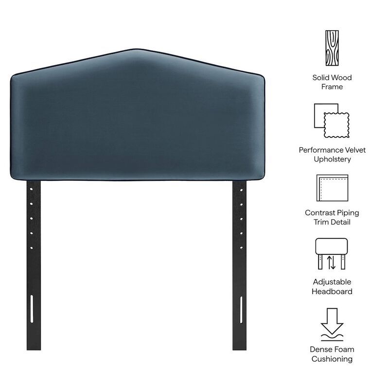 Cosette Performance Velvet Twin Size Headboard image number 2