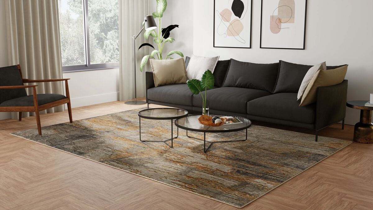 Jaxson 39PWF Gray/Tan/Ivory 4' x 6' Rug