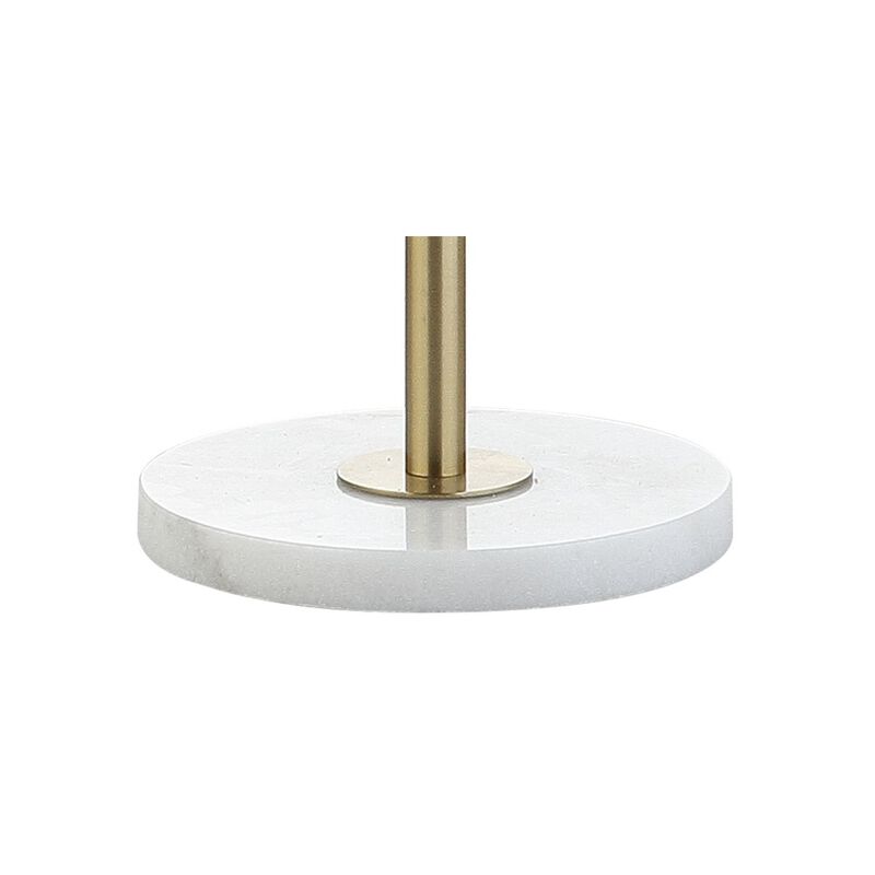 June Adjustable Metal/Marble LED Floor Lamp