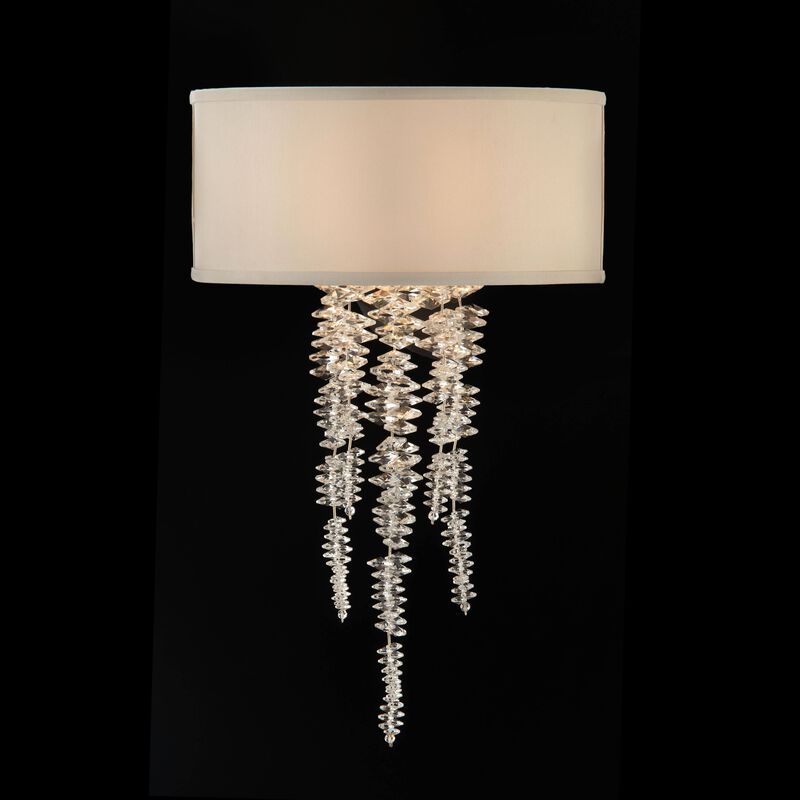 Cascading Crystal Waterfall One-Light Sconce
