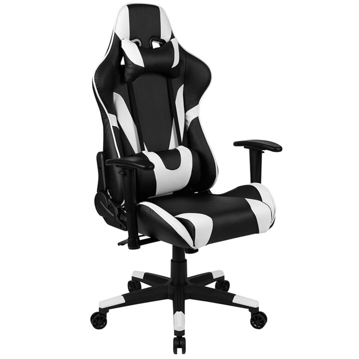 Flash Furniture Optis Red Gaming Desk and Black Reclining Gaming Chair Set with Cup Holder and Headphone Hook