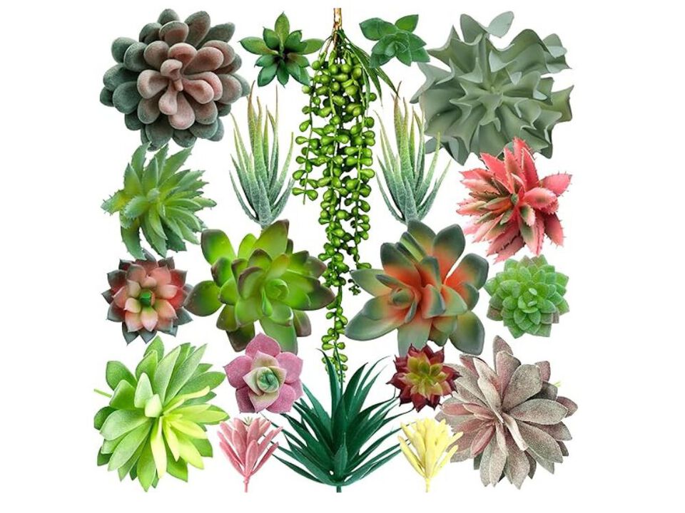 20 Pack Artificial Succulent Plants Home Decor Succulents Unpotted