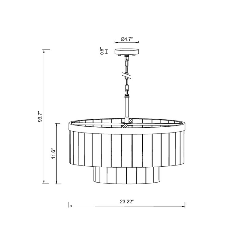 Beacon Lighting Elora 9-Light Jade Stone Chandelier, Satin Brass Modern Ceiling Chandelier image number 6