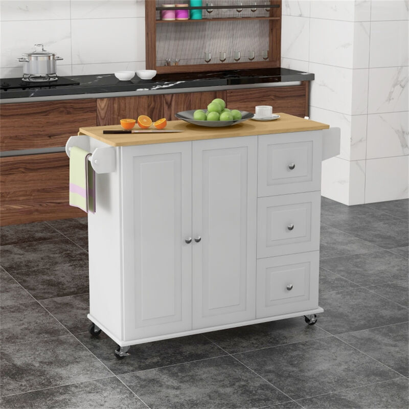 Freestanding Kitchen Island with Adjustable Shelves &ndash; Pantry Organizer image number 1