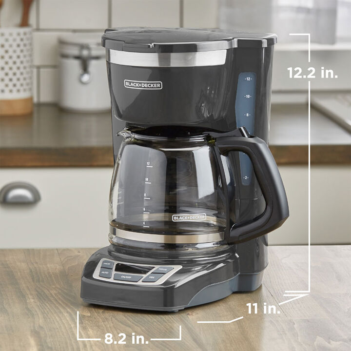 Black and Decker 12 Cup Programmable Coffee Maker in Gray
