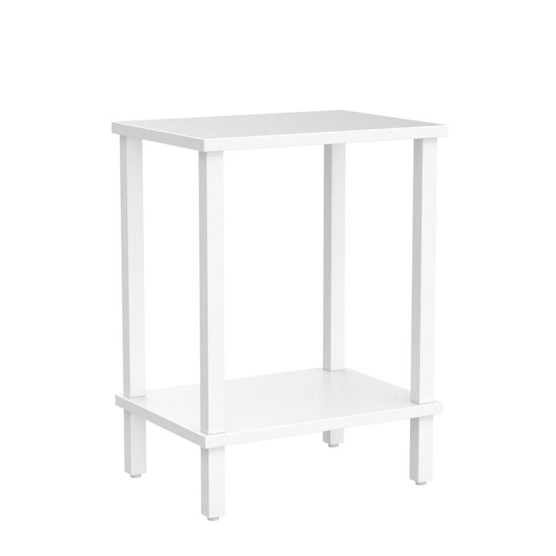 TUTOTAK End Table, Set of 2, Side Table, Nightstand, 2-Tier Storage Shelf, Sofa Table for Small Space, Living Room, Bed Room TB0